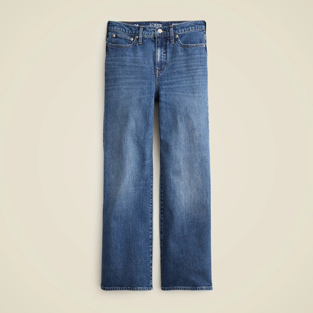 J. Crew High Rise Slim Wide Jeans‎  28 Indigo Blue CC583 1996 Semi-Stretch